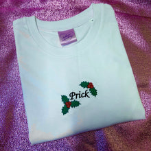 Load image into Gallery viewer, Holly and Berries Prick Embroidered Christmas Sweatshirt