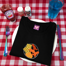 Load image into Gallery viewer, Turkey Dinosaur Dinner Plate Embroidered Sweatshirt