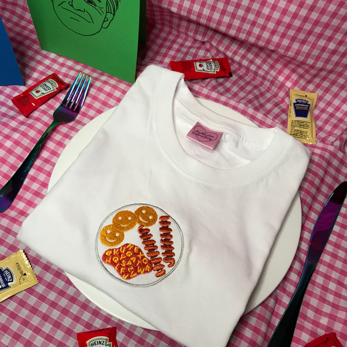 Turkey Twizzler Dinner Plate Embroidered Tshirt