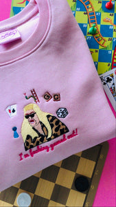 Gemma Collins Gamed Out Embroidered Sweatshirt
