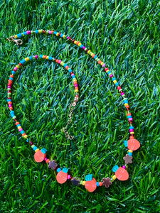 Carrot and Flower Handmade Easter Necklace