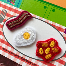 Load image into Gallery viewer, Grubs Up Embroidered Iron on Food Shaped Patches