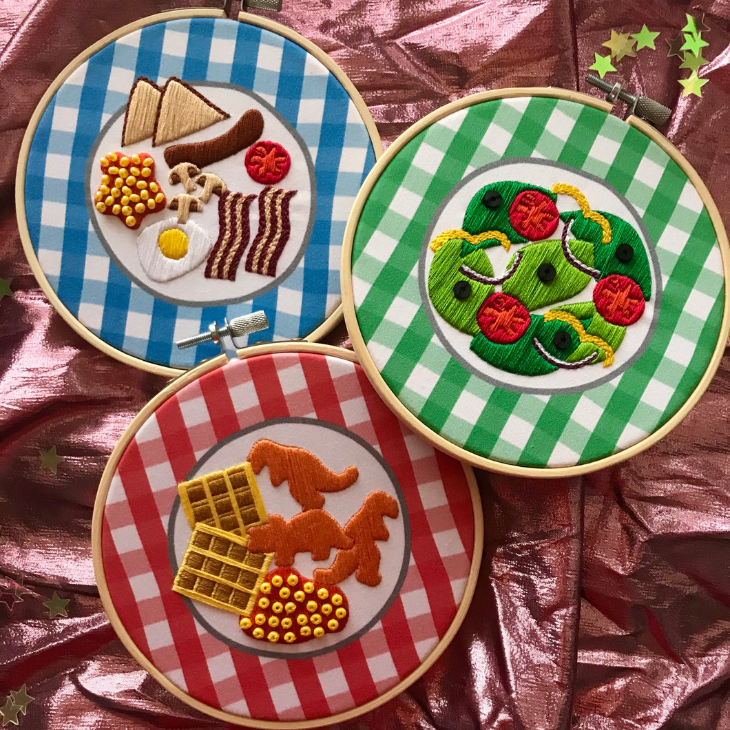 Make your own Embroidered Dinner Plate Kit