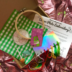 Make your own Embroidered Dinner Plate Kit