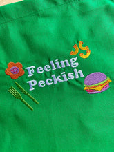 Load image into Gallery viewer, Feeling Peckish Embroidered Slogan Tote Bag