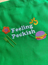 Load image into Gallery viewer, SALE - Feeling Peckish Embroidered Slogan Tote Bag
