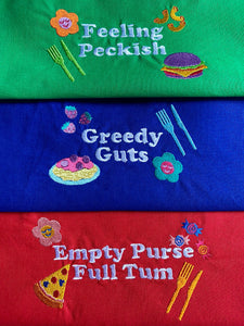 SALE - Feeling Peckish Embroidered Slogan Tote Bag