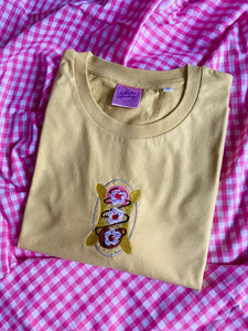 SALE - Banana Split Ice Cream Embroidered Tshirt