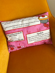 Cherry Bakewell Food Packet Printed Cushions