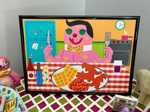 SALE Mr Blobby A4 Art Prints