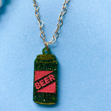 Load image into Gallery viewer, Magic Beer Can Glitter Charm Necklace