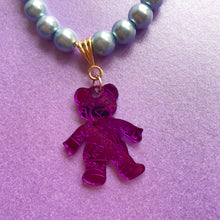 Load image into Gallery viewer, Doodle Bear Mirrored Charm Necklace