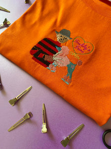 Freddy Krueger's Furs Elm Street Halloween Embroidered Tshirt