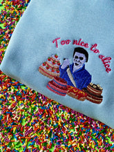 Load image into Gallery viewer, Michael Myers Cake Slices Halloween Embroidered Sweatshirt