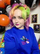 Load image into Gallery viewer, Play a Game Saw Clown Halloween Embroidered Sweatshirt