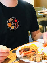 Load image into Gallery viewer, English Breakfast Fry Up Dinner Plate Embroidered Tshirt
