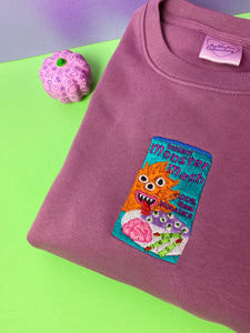 Monster Mash Embroidered Halloween Sweatshirt