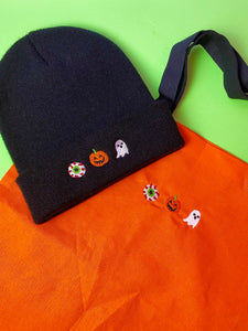 Halloween Motif Embroidered Tote Bag