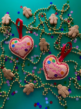 Load image into Gallery viewer, Gingerbread Scented Embroidered Christmas Decoration