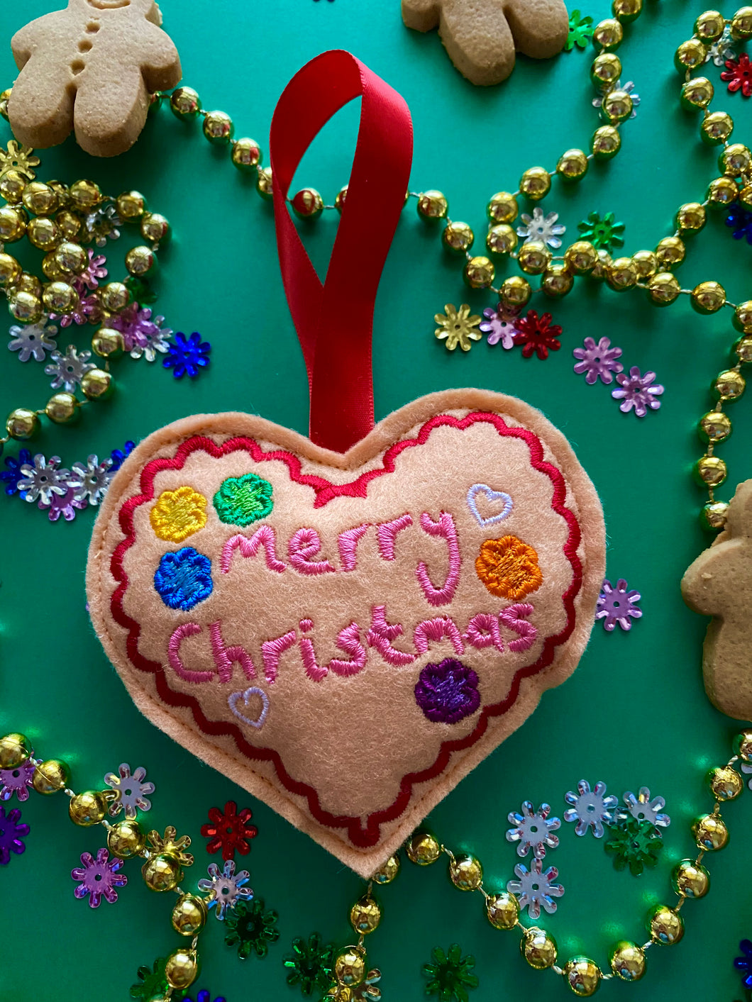 Gingerbread Scented Embroidered Christmas Decoration