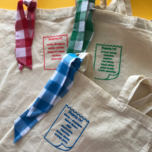 Load image into Gallery viewer, Salad Shopping List Embroidered Tote Bag