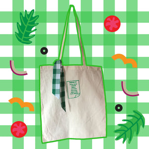 Salad Shopping List Embroidered Tote Bag
