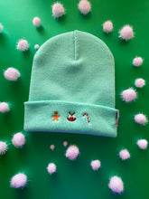 Load image into Gallery viewer, Embroidered Motif Beanie Hat