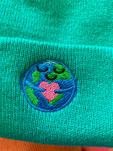 Embroidered Motif Beanie Hat