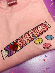 Ain't your Sweetums Candy Galentine's Embroidered Tshirt