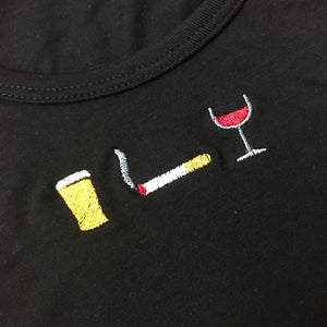 Night at the Pub Embroidered Vest Top