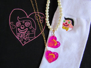 Mr Blobby Charm Necklace
