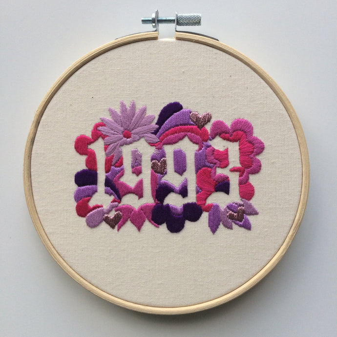 1993 Floral Hand Embroidery