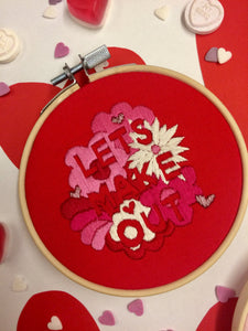 Lets Make Out Valentines Hand Embroidery