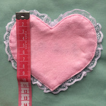 Load image into Gallery viewer, Darling Denim and Lace hand embroidered sew on patch/badge